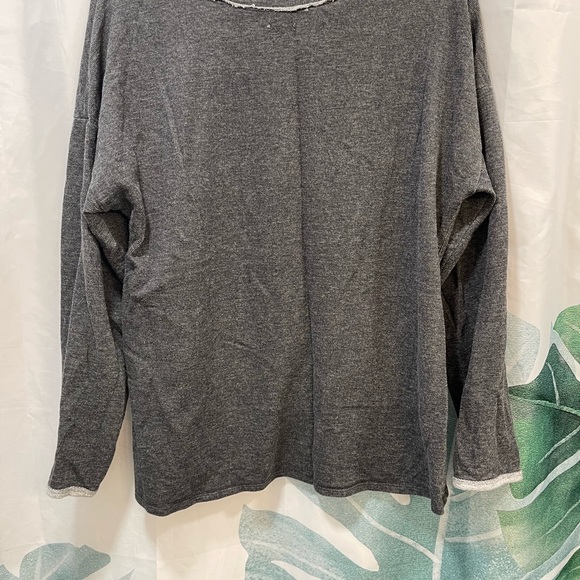 AERIE • charcoal rhinestone sweatshirt XL - Picture 4 of 4